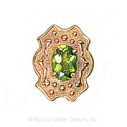 GS500 PD - 14 Karat Gold Peridot Slide 